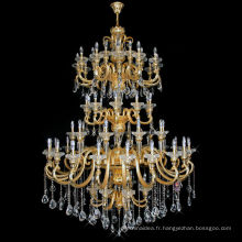 Top qualité moderne fer Belle grande taille bougie lumière en cristal lustres et pendentif lumières plafonniers